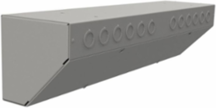 N1 Corner Trough, Screw-Cover Wireway 8X8X24 Carbon Steel - Gray