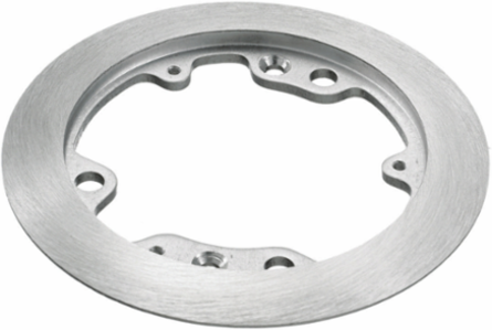 Round Carpet Flange 6.25 Inch Diameter Brushed Aluminum