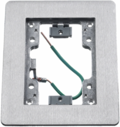 Rectangular Floor Box Accessory, 1-Gang, 6 Inch x 4.85 Inch, Aluminum