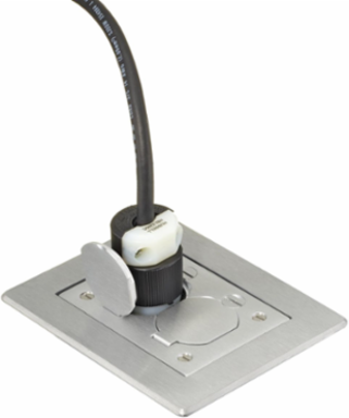 1-Gang Flat Beveled Edge Flange with Ground Wire, 6 Inch x 4.85 Inch x 0.125 Inch, Aluminum