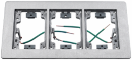 3-Gang Rectangular Floor Box Accessory, 6 Inch x 11-1/34 Inch, Aluminum