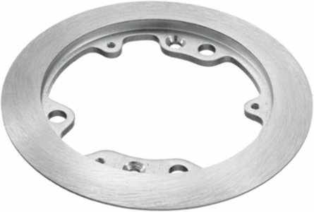 Round Carpet Flange, 5.25 Inch Diameter, Aluminum Cover
