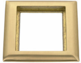 Floor Box Tapered Flange, 1-Gang, 6.00 Inch x 4.85 Inch, Brass