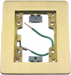 Rectangular Brass Floor Box with 1-Gang and 6 Inch x 4.85 Inch Dimensions