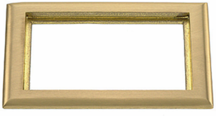 Brass 2-Gang Carpet Flange Ring 6.00 x 8.13 Inch, Durable Construction