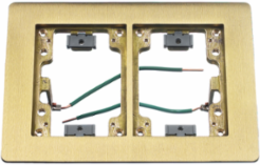 Rectangular Brass Floor Box, 6 Inch x 8.13 Inch, 2-Gang