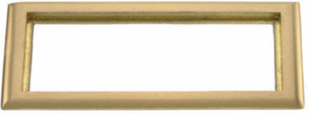 3-Gang Brass Carpet Flange, 6.00" x 11.34", ADA Compliant