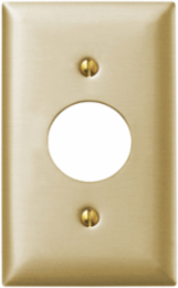 Metallic Wallplate 1-Gang 1.40 Inch Opening Standard Size Brass Plated Steel