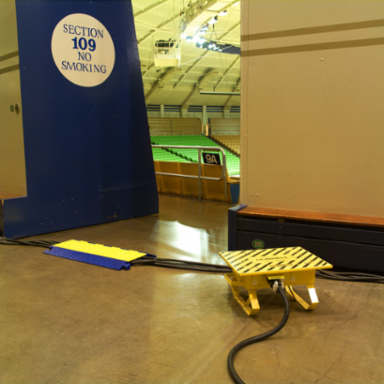 Spider Portable Power Unit, 6) 20A 125V & 1) 50A 125/250V Receptacles, Yellow
