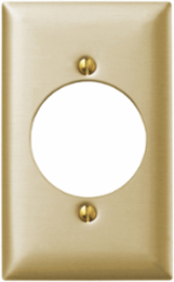 Chrome Plated Steel Wallplate, 1-Gang, 2.15 Inch Opening, UL Listed