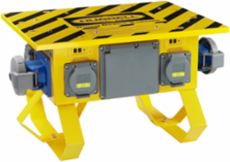 Spider II Temporary Power Box, 60A 3-Phase, Yellow, GFCI