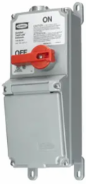 Industrial Grade Lever Actuated Switched Enclosure, Three Pole, 30A 600V AC Max, 11.38 Inch x 4.88 Inch x 4.5 Inch