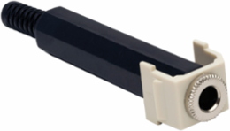 Keystone Snap-Fit 1/4 Inch Stereo Jack, Office White, Indoor Dry Use