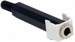 Snap-Fit 1/4 Inch Stereo Jack, White, Beryllium Copper, 1 lb.
