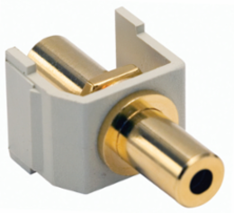 Snap-Fit 3.5 MM Stereo Jack, Gold, Female to Female, 1 Inch Width