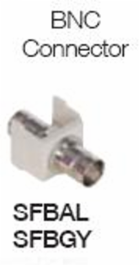 BNC Snap-Fit Connector Module, Gray, 0.05 LB Weight