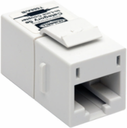 Snap-Fit Inline Coupler Cat5e Slim 0.9 Inch White