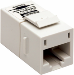 Snap-Fit Inline Coupler Cat6 Slim 3-1/2 Inch White