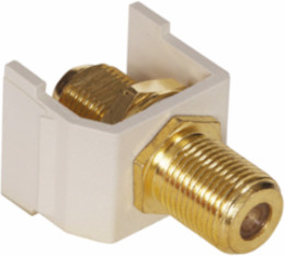 F-Type Snap-Fit Connector, 3GHz, Gold, Office White, 4 Inch