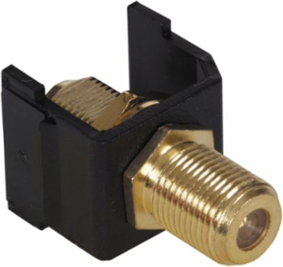 Snap-Fit Gold F-Type Coax Connector, 3.5 Inch, Indoor Use, 1000V RMS