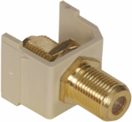 Snap-Fit Gold F-Coax Connector, 3.500 Inch Width, Beryllium Copper
