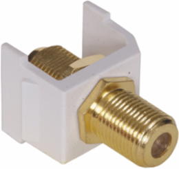 Snap-Fit Gold F-Coax Connector 3.510 Inch Female to Female 1000V RMS