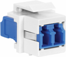 Fiber Optic Connectors LC Duplex Snap-Fit, Beige, Ceramic, 0.600 Inch Width