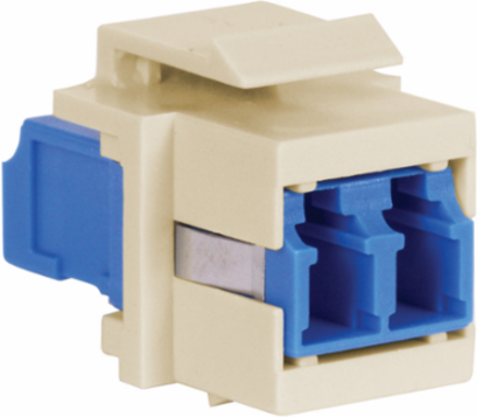 Fiber Optic Connector, LC Duplex, Flush Mount, 125 Micron, Orange Housing