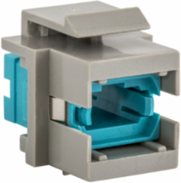 Fiber Optic Connectors, MTP-Simplex, Aqua, Flush, 0.600 Inch Width