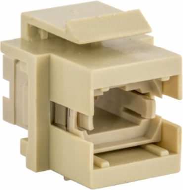 Fiber Optic Connector MTP-Simplex Beige Flush Snap-Fit 0.58" x 0.76"
