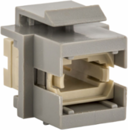 Fiber Optic Connector, MTP-Simplex, Flush Mount, Beige, 0.58" x 0.76"
