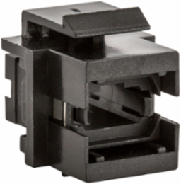 Fiber Optic Connector, MTP-Simplex, Snap-Fit, Flush, Black, .58" X .76"