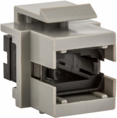 Fiber Optic Connector MTP-Simplex Snap-Fit Flush Black Ivory .58" X .76"