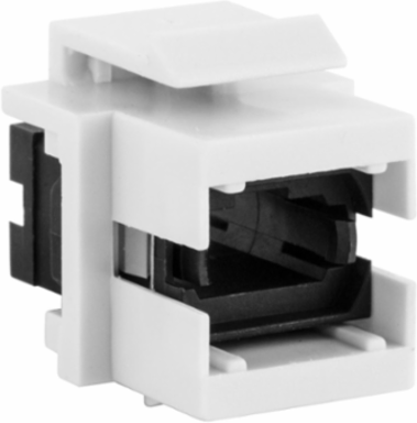 Fiber Optic Connectors, MTP-Simplex, Flush Mount, Black & White, 0.58" x 0.76"