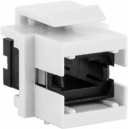 Fiber Optic Connectors, MTP-Simplex, Flush Mount, Black & White, 0.58" x 0.76"
