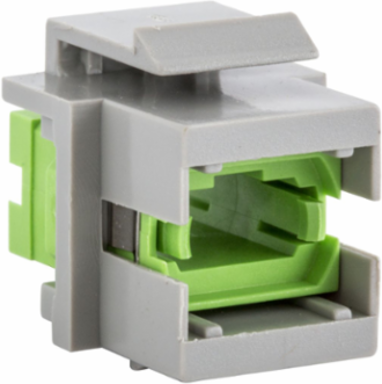 Fiber Optic Connectors, MTP-Simplex, Flush Mount, Green, 0.58" x 0.76"