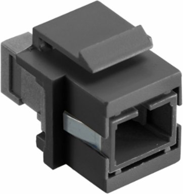 Fiber Optic Connector SC Simplex with Flush Mount, Black, Zircon Sleeves, 0.58" x 0.76"