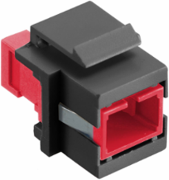 Fiber Optic Connectors SC Simplex, Snap-Fit, Red/Black, 0.58" x 0.76"