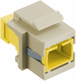 Fiber Optic SC Simplex Connector, Flush Mount, Yellow, 0.58" X 0.76"