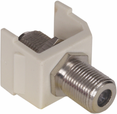 Snap-Fit F-Coax Connector Office White, 1.700 Inch Width, 21.450 lb Case Weight