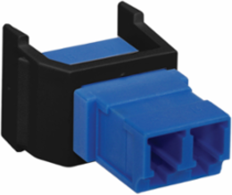 Fiber Optic Connectors LC Duplex Snap-Fit 0.58" X 0.76" Black Beige