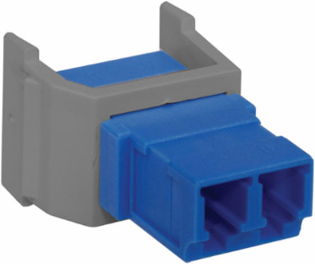 Fiber Optic Connectors LC Duplex Snap-Fit Beige Gray Housing 0.75 dB Insertion Loss