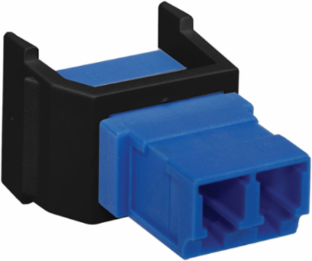 Fiber Optic Connectors LC Duplex Snap-Fit Black Housing 125 Micron