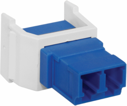 Fiber Optic Connectors LC Duplex Snap-Fit 125 Micron Black/White Housing