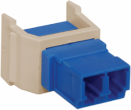 Fiber Optic Connector LC Duplex Snap-Fit Red with Ceramic Sleeves 0.58" X 0.76"