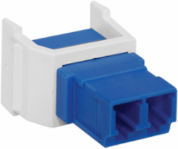 Fiber Optic Connectors LC Duplex Snap-Fit, White Housing, 1.700 Inch