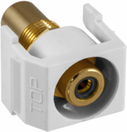 Recessed RCA Connector, Black Insulator, 0.600 Inch Width, 1000V RMS