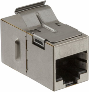 Snap-Fit Inline Coupler, Slim, Cat6 Shielded, Width 3.400 Inch