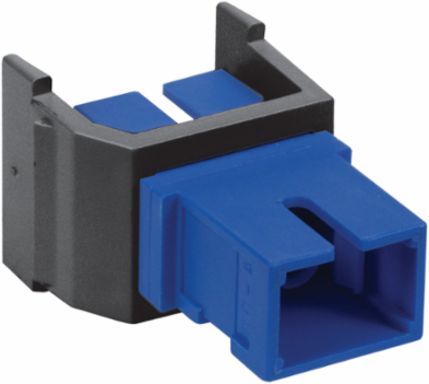 Fiber Optic Connectors SC Simplex, Aqua, Black Housing, 0.58" X 0.76"