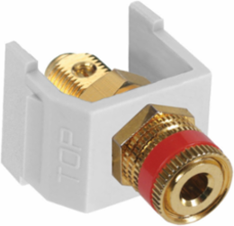 Snap-Fit Speaker Post Red with 0.800 Inch Width, 1000V RMS Voltage Rating